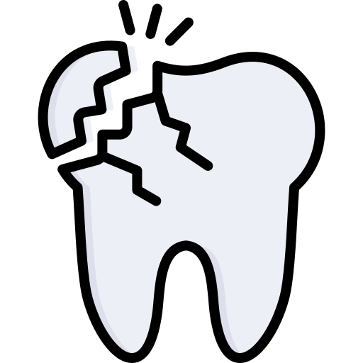 dente quebrado grátis ícone