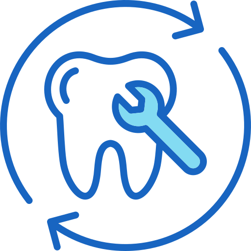 restauración de dientes icono gratis