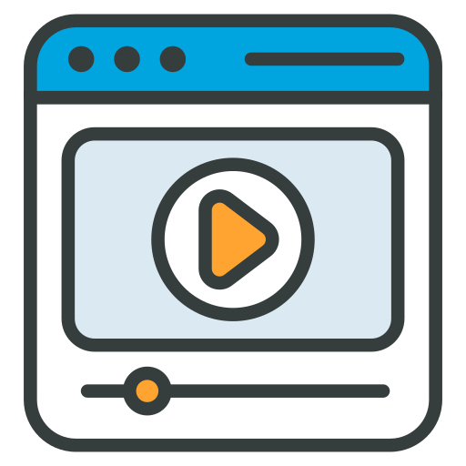 vídeo en línea icono gratis
