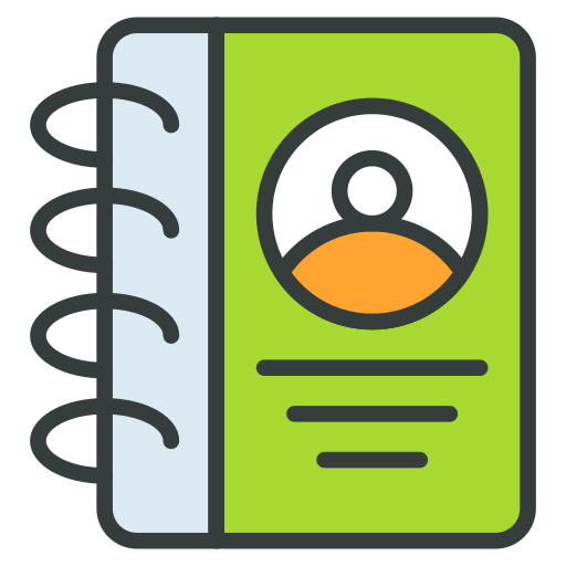 libro de contacto icono gratis