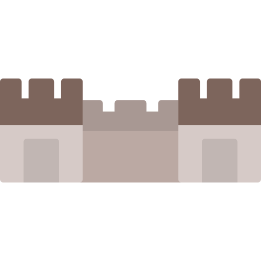 muralla medieval icono gratis