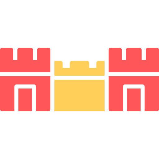 muralla medieval icono gratis