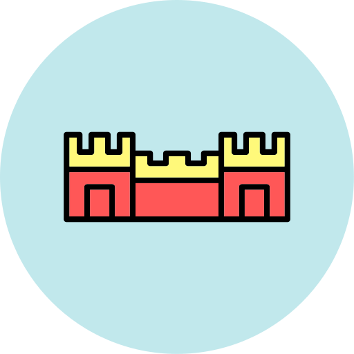 muralla medieval icono gratis