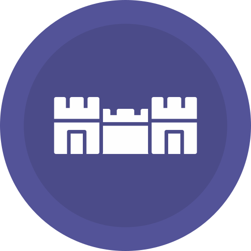 muralla medieval icono gratis