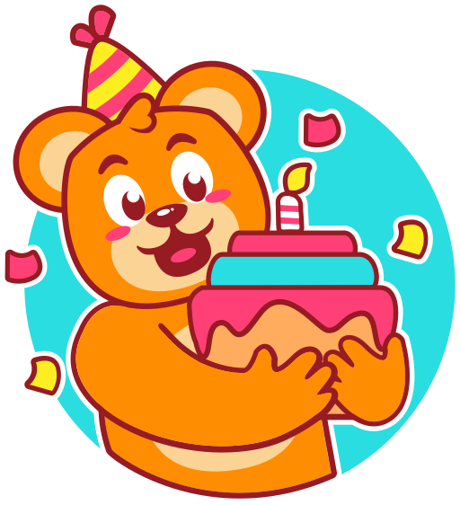 anniversaire gratuit sticker