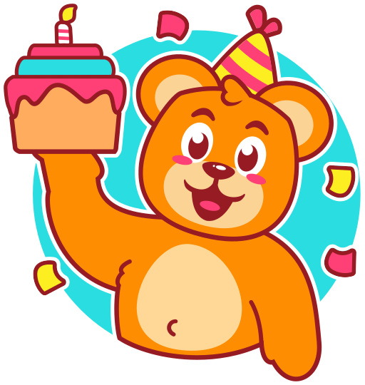 anniversaire gratuit sticker