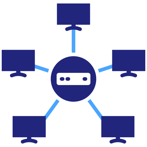 topología en estrella icono gratis