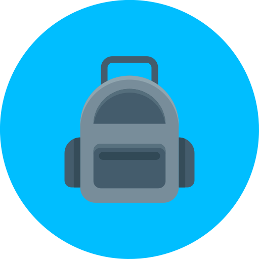 bolsa para la escuela icono gratis