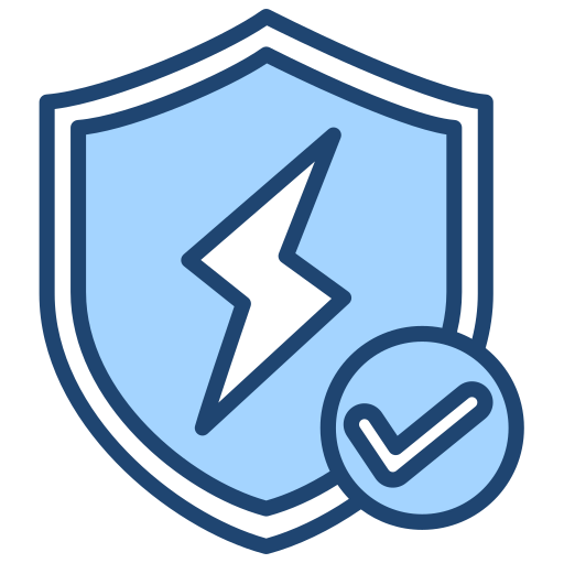 seguridad eléctrica icono gratis