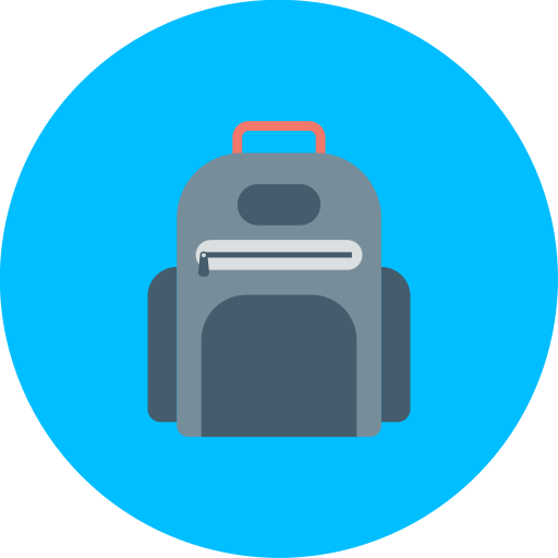 bolsa para la escuela icono gratis