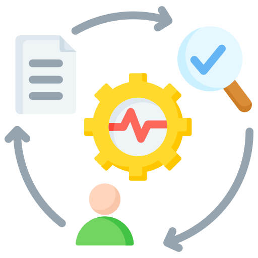 control de procesos icono gratis