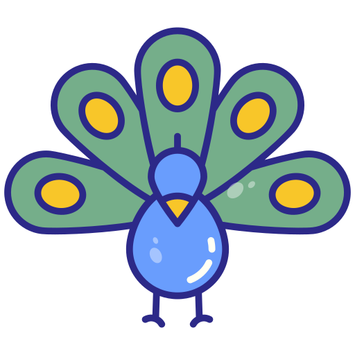 pavo real icono gratis