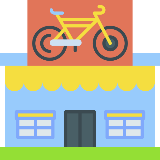 tienda de bicicletas icono gratis