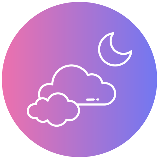 noche de nubes icono gratis