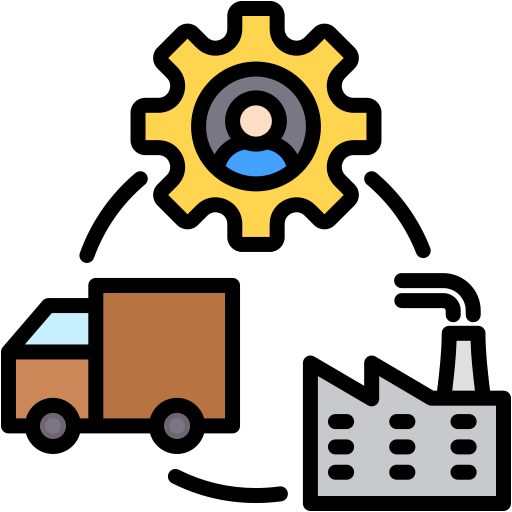 cadena de suministro icono gratis