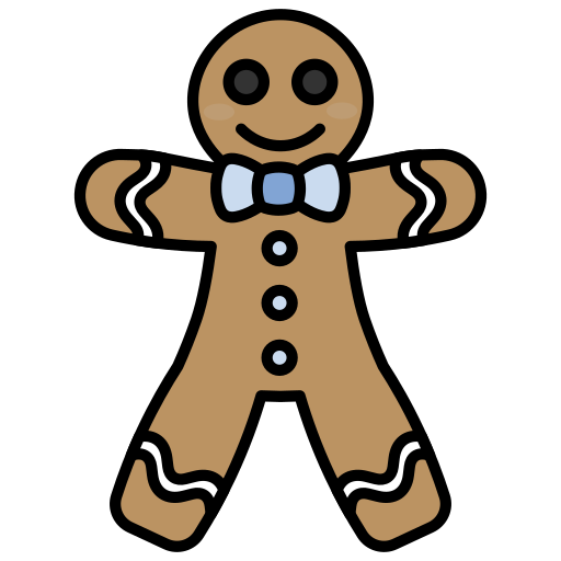 Gingerbread man free icon