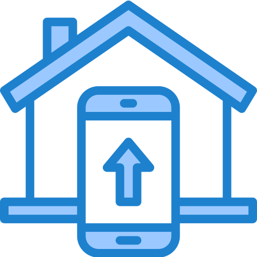 Smart home srip Blue icon