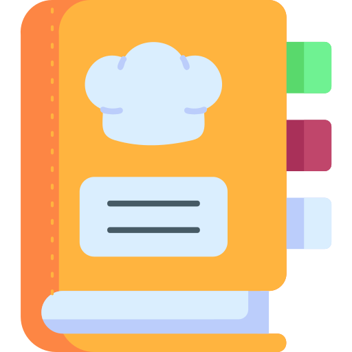 libro de recetas icono gratis