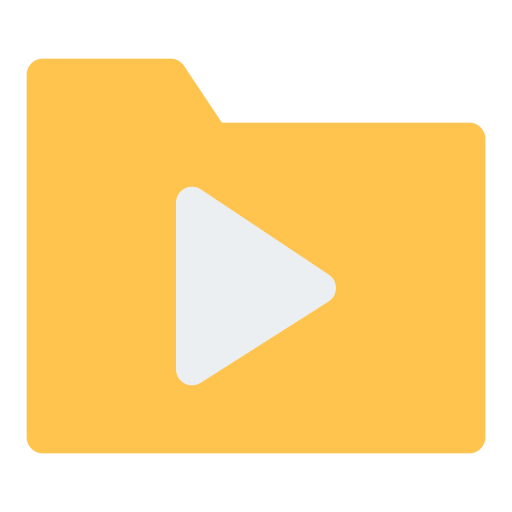 carpeta de videos icono gratis