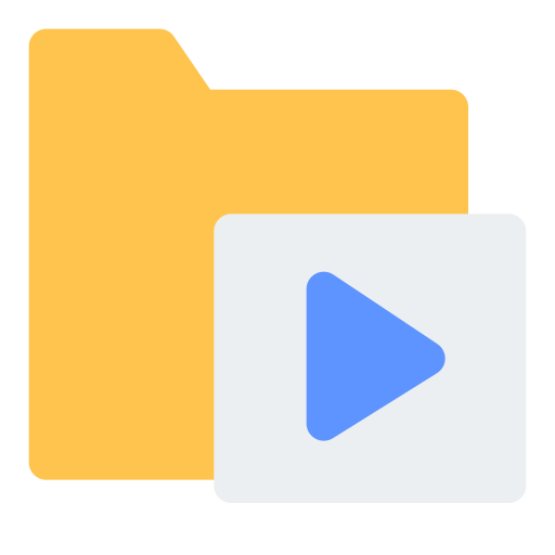 carpeta de videos icono gratis