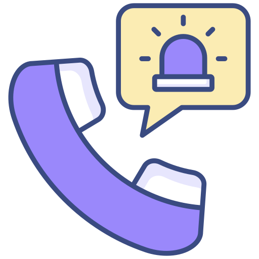 teléfono de emergencia icono gratis