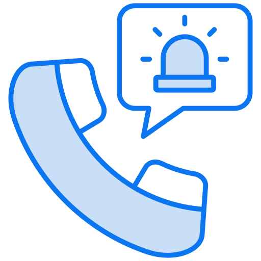 teléfono de emergencia icono gratis