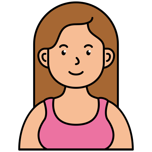 cabello de niña icono gratis