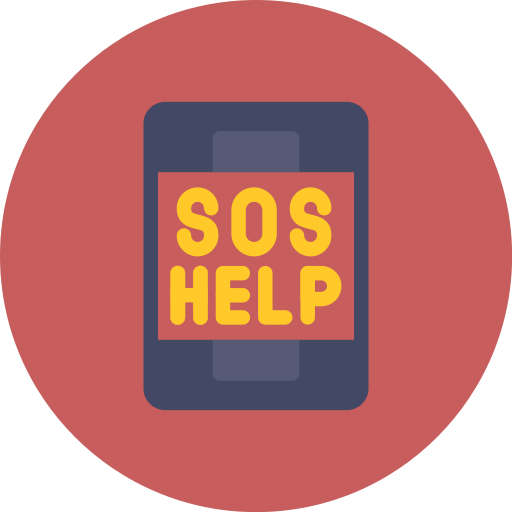 llamada de socorro icono gratis