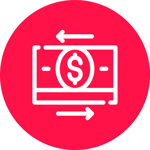 transferencia de dinero icono gratis