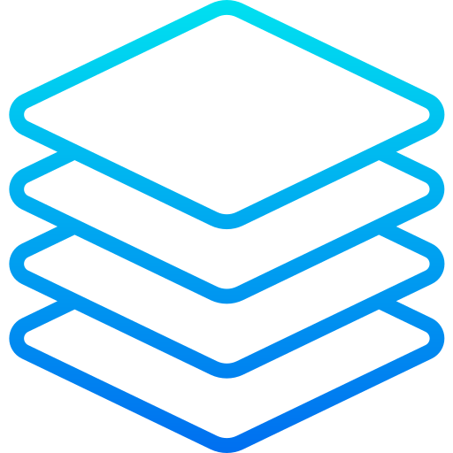 Database srip Gradient icon