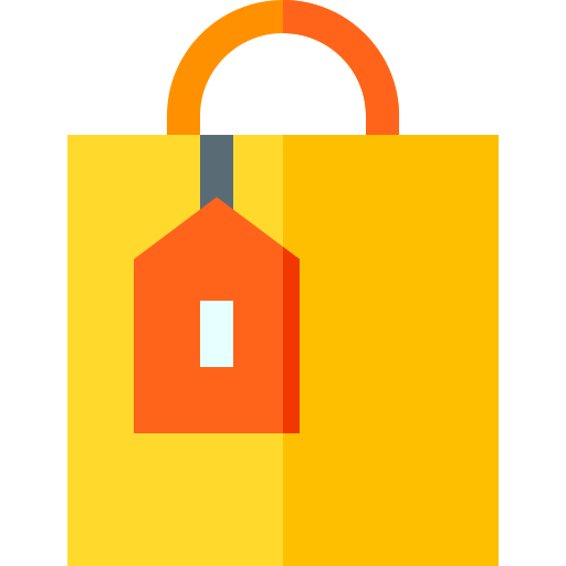 Shopping bag Basic Straight Flat icon