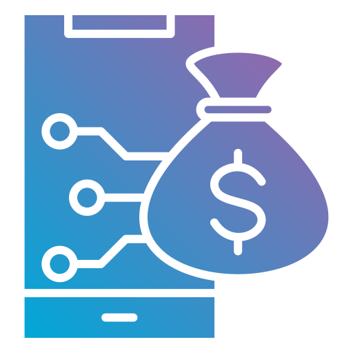 tecnología financiera icono gratis