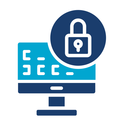 seguridad de datos icono gratis