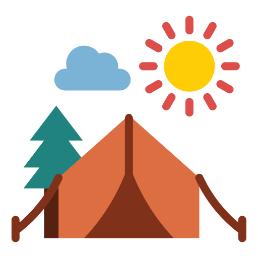 campamento de verano icono gratis