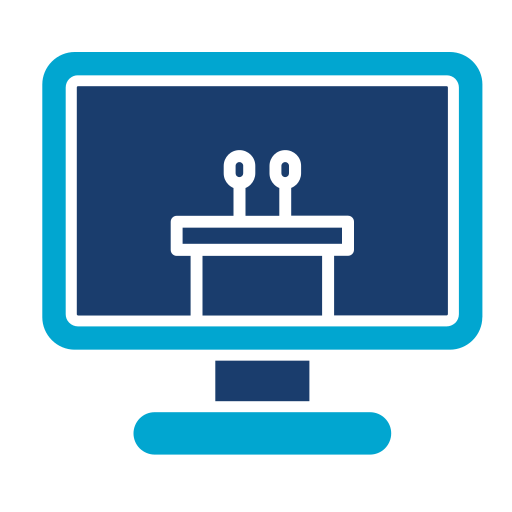 seminario en línea icono gratis