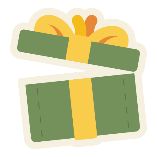 caja de regalo abierta icono gratis