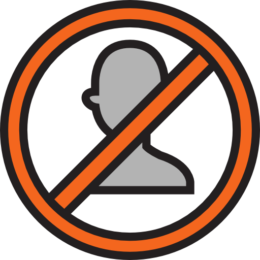 Blocked account or friends icon 18795680 PNG