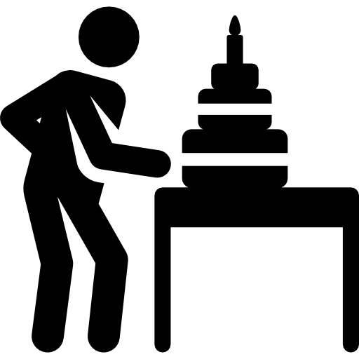 pastel de cumpleaños icono gratis