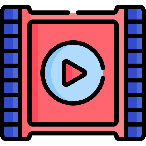 Reproductor de video icono gratis