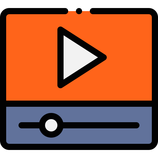 Reproductor de video icono gratis