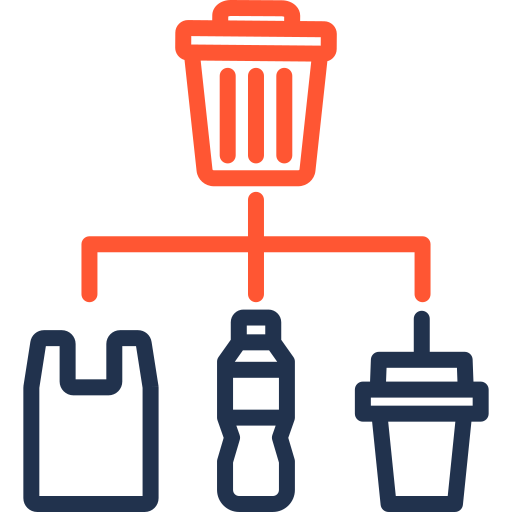 clasificación de residuos icono gratis