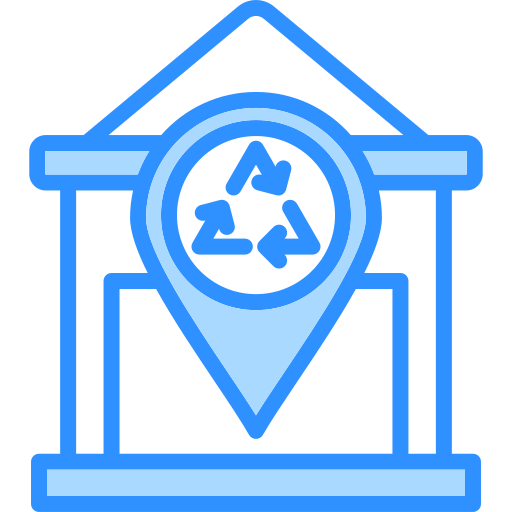 centro de reciclaje icono gratis