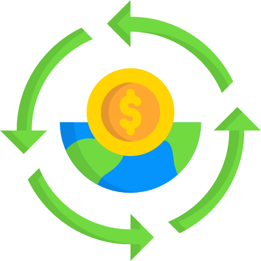 economía circular icono gratis