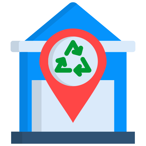 centro de reciclaje icono gratis