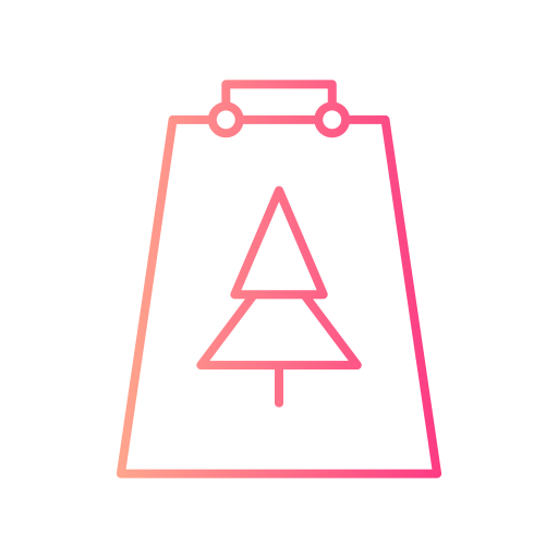 bolsa de navidad icono gratis