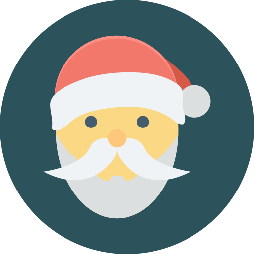 cara de papá noel icono gratis