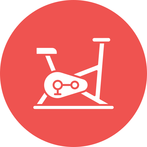 bicicleta de gimnasio icono gratis