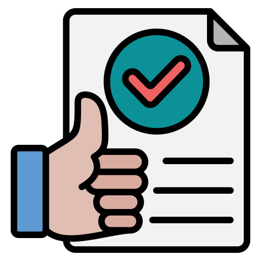 aprobación icono gratis