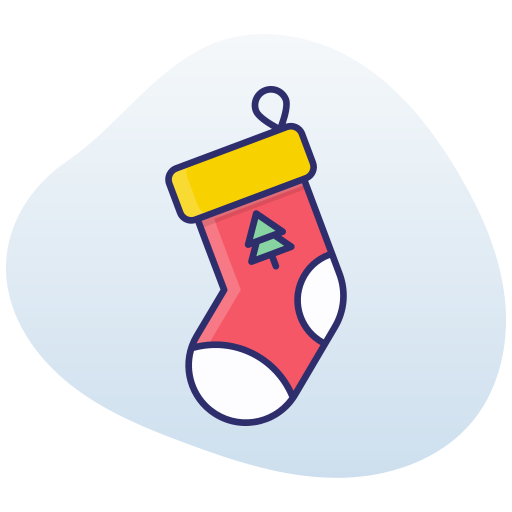 calcetín de navidad icono gratis