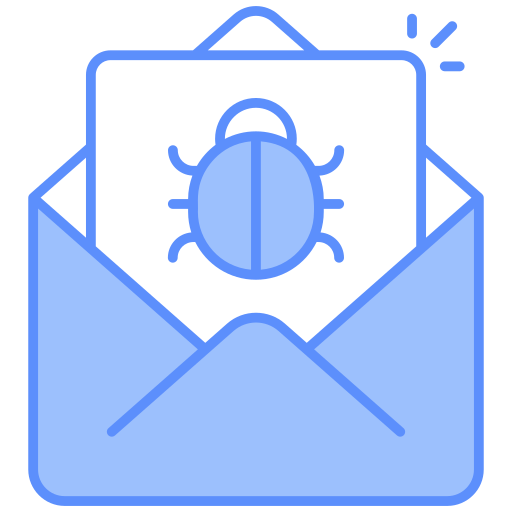 virus de correo electrónico icono gratis